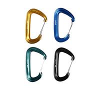 JUKOTA 4 mosquetones para escalada, mosquetones de aluminio para cargas pesadas, grandes, 12 kN (1200 kg), llaveros de aluminio para hamacas, acampadas y viajes con mochila