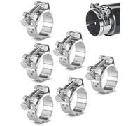 JUKOTA 6 Piezas Abrazadera de Tubo de Escape de Moto Abrazaderas Turbo 23-25mm para Conexión de Escape Ingeniería Vehículos Barcos