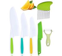 JUKOTA 6 Piezas Cuchillos de Cocina de Plástico, juego de cuchillos de cocina para cortar frutas o verduras, regalos perfectos para Navidad, cumpleaños, cuchillos para niños a partir de 3 años
