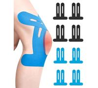 JUKOTA 8 piezas Precortada Kinesiotape Rodilla Vendaje Neuromuscular Cinta Kinesiológica, resistente al agua y agradable a la piel profesional fisio cinta corrección postura Tiras Fisioterapia