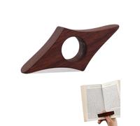 JUKOTA Accesorios para Libros - Regalos para bibliotecas, libreros y Amantes de los Libros - Pulgarcito de Nogal Hecho a Mano- Accesorios de Lectura - Sujeta páginas de Libros
