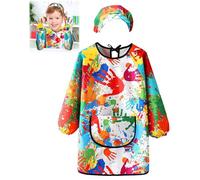 JUKOTA Bata de Pintura para Niños, Delantal Artesanal para Niños a Partir de 4 Años, Bata Impermeable para Pintar para Niños, Delantal Niño Pintura, Escuela de Arte, Pintura, Manualidades
