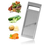 JUKOTA Mandolina de Cocina Profesional Ajustable para Cortar Verduras,Mandolina de Verduras Portátil Extra Afilada,con Mango Ergonómico,para Cortar para Patatas Zanahorias Pepinos(Gris)