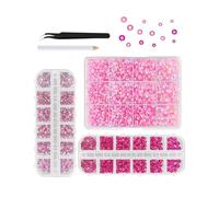 JUKOTA Pedrería azul de resina para manualidades, piedras preciosas planas mixtas de 2 mm a 6 mm, gemas Jelly AB, diamantes deslumbrantes para manualidades, uñas, tazas, vasos