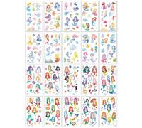 JUKOTA Tatuajes Temporales Niños,20 Hojas Pegatina de Tatuaje Sirena Resistente Agua para Niños Niñas,Tatuajes de Dibujos Animados,Regalos Infantiles para Fiestas Cumpleaños,Halloween,Navidad