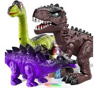JUKUDAHU Dinosaur Toys for Kids 3 4 5 6 7 8 Years Old - Electronic Walking Dinosaur Figures for Boys 4-7 5-7, Toddler Dinosaur Set for Kids 3-5 with Sound Light, Birthday Gifts