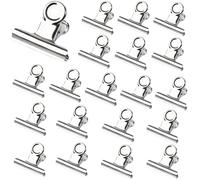 Jukway 20 clips de metal para bulldog, pinzas de bisagra, 1.5 pulgadas/38 mm, clips de cola de milano para imágenes de papel, dibujos, mapas, fotos, manualidades, sellado, bolsas, tiendas, suministros