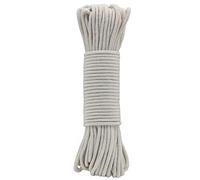 Jukway Cuerda Trenzada de Algodón Natural 3mm, 20m/65 pies Cordón redondo suave con Núcleo, Macramé de Hilo Multiusos para Coser Envolver Manualidades Decoración de Bricolaje - Blanco crudo (20M)