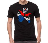 JUL Mazinger Z Camiseta Hombre Mazinger Z Negra 100% Algodon - Camisetas Anime EGB. (M)
