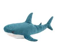 JULAN Peluche de tiburón gigante, 80 - 100 cm, suave juguete de tiburón, cojín de peluche de tiburón, cojín decorativo para habitación infantil, regalo de hora de cama (80 cm)