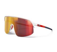 Julbo Density Gafas DE Sol, Blanco/Naranja Fluo/Azul, Talla única Unisex Adulto