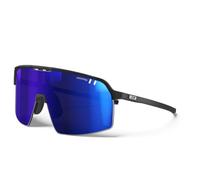 Julbo Intensity Performance - Gafas de sol para hombres y mujeres para ciclismo, correr, senderismo, 100% protección UV, Marco negro mate (Reactiv 1-3 de alto contraste), Large