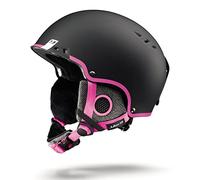 Julbo Leto Casco de esquí, Niños, Negro, Rosa, 48/53
