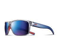 Julbo Renegade Gafas DE Sol, Gris TRANSLU Brill/Azul/Naranja, Talla única Unisex Adulto