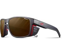 Julbo Shield M Gafas DE Sol, Negro TRANSLU/Naranja Fluo, Talla única Unisex Adulto