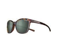 Julbo Slack Lifestyle - Gafas de sol para hombres y mujeres con lentes polarizadas para senderismo, uso diario, 100% protección UV, Marco marrón tortuga, lente verde (Spectron 3 polarizado)