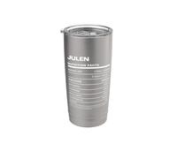 Julen Datos de Nutrición Nombre Gracioso Vaso térmico de acero inoxidable de doble pared