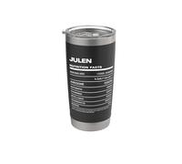 Julen Datos de Nutrición Nombre Gracioso Vaso térmico de acero inoxidable de doble pared