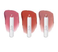 Julep It's Balm: Bálsamo labial tintado + trío de colores de labios para construir, malva vintage, neutro de los años 90, rosa cañón, acabado brillante natural, núcleo hidratante de vitamina E, vegano