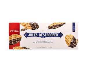 Jules Destrooper Gofres de mantequilla con chocolate amargo, 100 g
