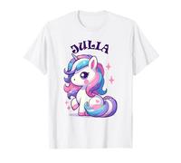 Julia - Bonito diseño de unicornio para niñas con nombre Julia Camiseta
