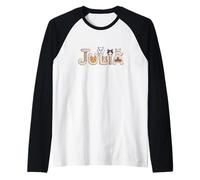 Julia Cat Trees - Personalizado Lindo Nombre Palabra Arte Camiseta Manga Raglan