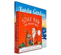 Julia Donaldson 2 Books Collection Set([Boardbook]Stick Man The Present Hunt & Jonty Gentoo: The Adventures of a Penguin)