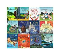 Julia Donaldson Collection 12 Books Set With BAG (The Snail and the Whale, Room on the Broom, The Gruffalo's Child, The Gruffalo, The Paper Dolls, Tyrannosaurus Drip, Cave Baby and More)