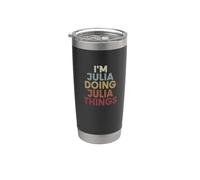 Julia Name Julia Personalized Name First Given Vaso térmico de acero inoxidable de doble pared