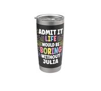 Julia Personalised Name Funny Cute Custom Julia Name Vaso térmico de acero inoxidable de doble pared