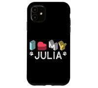 Julia Personalizado Perro Nombre Julia Pet Lover Carcasa para iPhone 11