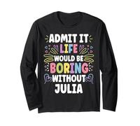 JULIA Personalized Name Funny Cute Custom JULIA Name Manga Larga