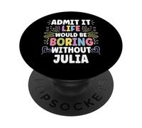 JULIA Personalized Name Funny Cute Custom JULIA Name PopSockets PopGrip Adhesivo