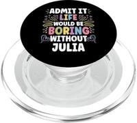 JULIA Personalized Name Funny Cute Custom JULIA Name PopSockets PopGrip para MagSafe