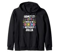 JULIA Personalized Name Funny Cute Custom JULIA Name Sudadera con Capucha