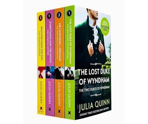 Julia Quinn Lyndon Sisters & Two Dukes of Wyndham Series 4 Books Collection Set (Everything and the Moon, Brighter than the Sun, The Lost Duke Of Wyndham & Mr Cavendish, I Presume)