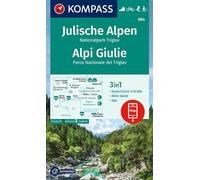 Julian Alps, Triglav National Park / Alpi Giulie 1:25,000: 3-in-1 hiking map with activity guide, including a map for offline use in the KOMPASS app: 064 (Kompass Wanderkarten)