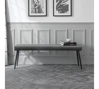 Julian Bowen Banco con respaldo bajo Luxe, gris