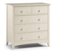 Julian Bowen Cómoda Cameo con 3+2 cajones, blanco piedra