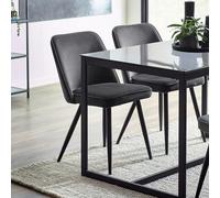 Julian Bowen Juego de 2 sillas de comedor Burgess, gris