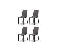 Julian Bowen Juego de 4 sillas de comedor Jazz, gris