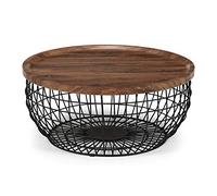 Julian Bowen Mesa de centro Smithson con almacenamiento, nogal/negro