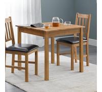Julian Bowen Mesa de comedor cuadrada Coxmoor, roble | Mesa de cocina tradicional para comedor, 75 cm de ancho, madera maciza, estilo granja, compacta, capacidad para 4 personas