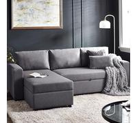 Julian Bowen Sofá Cama Angel con almacenaje, Gris Claro, 3 plazas