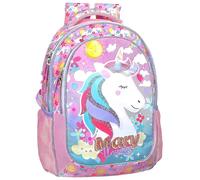 Julian Ross Unicornio Mary Mochila Escolar para Niñas, 33x15x43 cm, Ergonómica, 3 Compartimentos, Bolsillo Para Botella, Correas acolchadas, Asa, Interior forrado, Primaria