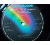JULIE COVINGTON - DON'T CRY FOR ME ARGENTINA VINYL 7"[MCA260]1976 JULIE COVINGTON