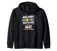 Julie Personalized Name Funny Cute Custom Julie Name Sudadera con Capucha