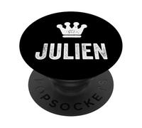 Julien The King - Corona y Nombre para Hombre Llamado Julien PopSockets PopGrip Adhesivo
