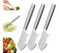 Julienne Peeler - Stainless Steel Multi-Purpose Julienne Peeler with Precision Blade - Quick Vegetable Slicer for Carrot, Cucumber & Potato, Comfort Grip & Hanging Hole (3PCS)