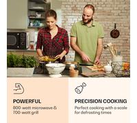 Julieta Microondas con Grill 20 l 700 / 800 W Ø 25,5 cm 8 programas Klarstein